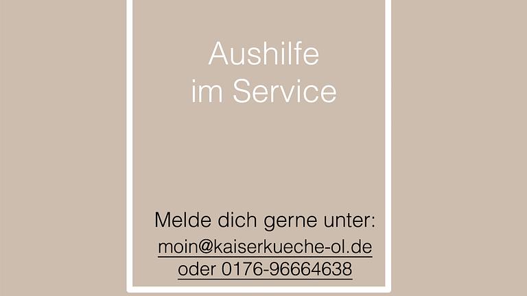 Aushilfe im Service (m/w/d)