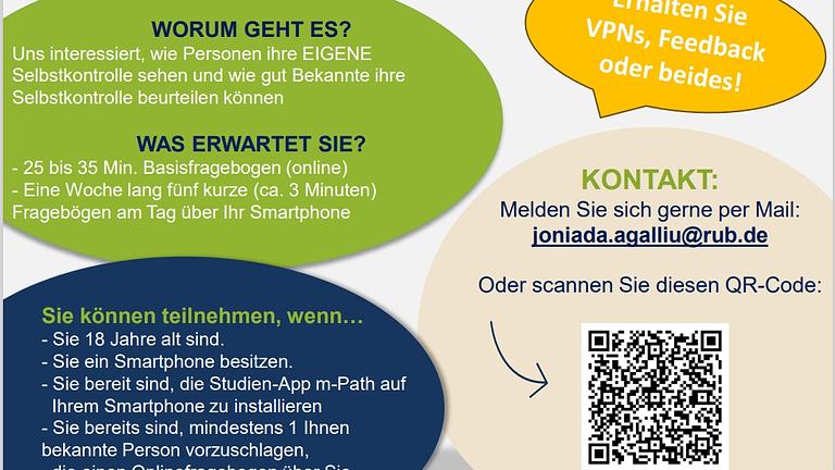 Studienteilnehmer gesucht: Selbstkontrolle im Alltag