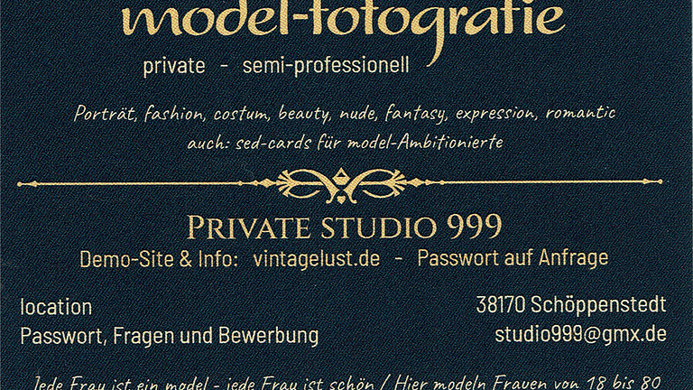 semi-professionelles Studio sucht weibliche models für seriöses modelling