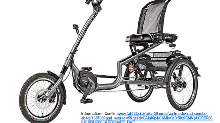 Pfau-Tec Dreirad Scoobo eBike - behindertengerecht