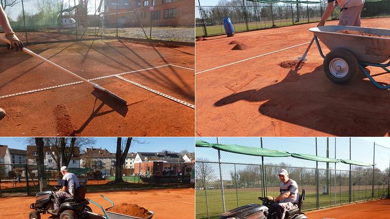 Biete einen Job im Bereich Tennisplatzaufbereitung