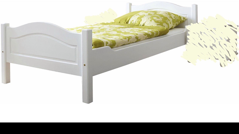 Vorschaubild Bett mit Lattenrost und Matratze 90*200cm