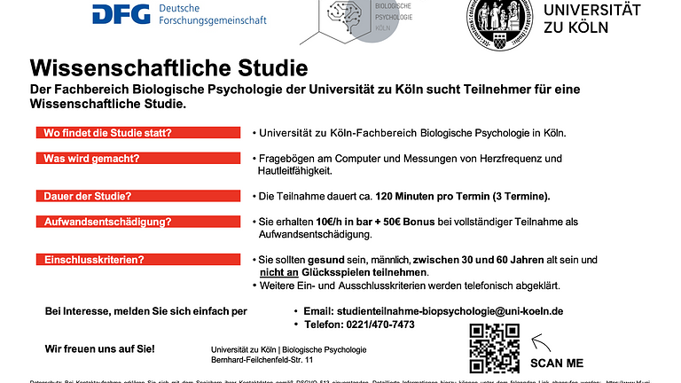 *STUDIE* Wissenschaftliche Studie - Universität zu Köln