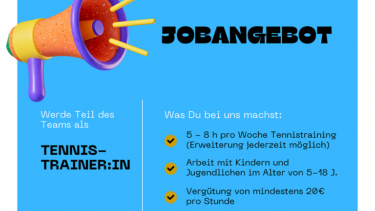 Tennistrainer:in gesucht