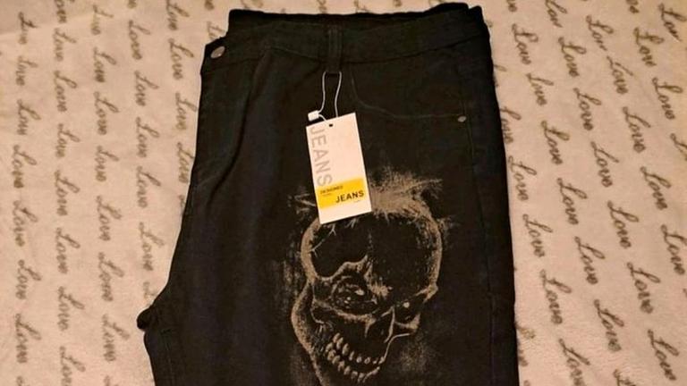 Skull Jeans Hose Herren