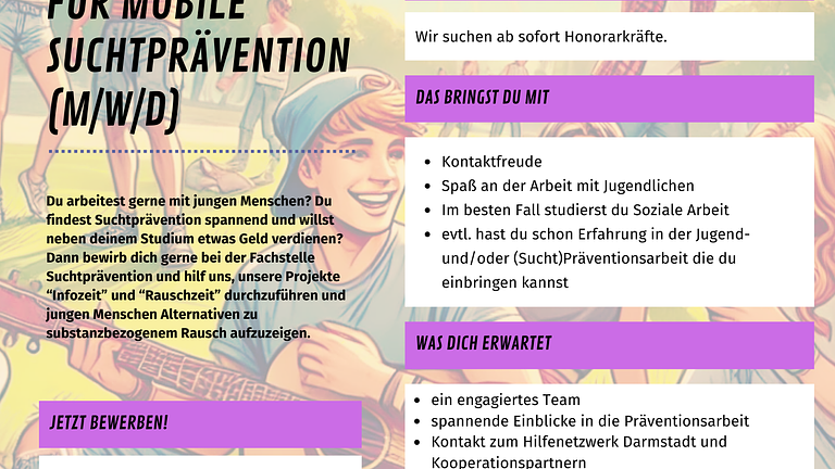 Honorarkräfte für mobile Suchtprävention